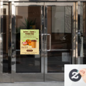 Koffie en donuts op maat: het perfecte duo raamsticker (Kantoordeur)