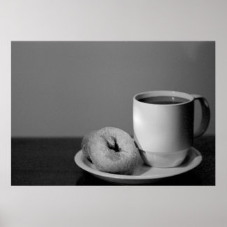 Koffie en donuts poster