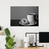 Koffie en donuts poster (Thuiskantoor)