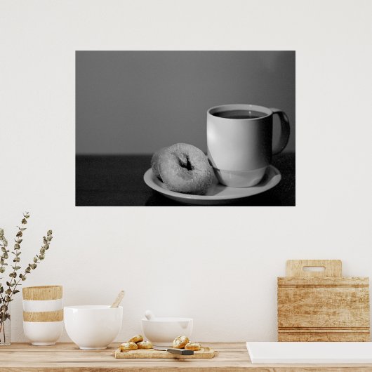 Koffie en donuts poster (Keuken)
