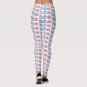 Koffie en donuts Roze, gebrand op Doughnut Breakfa Leggings (Achterkant)