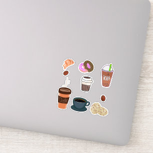Koffie en Donuts Sticker