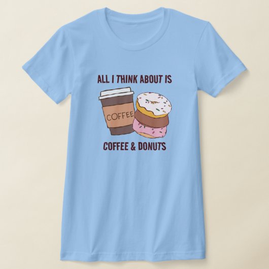 Koffie en donuts T-Shirt (Laagn)