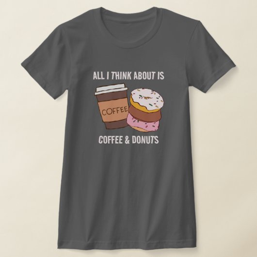 Koffie en donuts T-Shirt (Laagn)