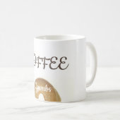 Koffie- en doughnut-koffiekruimels grappig koffiemok (Voorkant rechts)