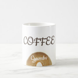 Koffie- en doughnut-koffiekruimels grappig koffiemok