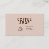 Koffie- en drinkgelegenheden visitekaartje (Voorkant)