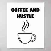 Koffie en drukte Wall Art Poster (Voorkant)