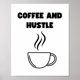 Koffie en drukte Wall Art Poster