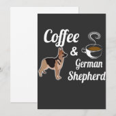 Koffie en Duitse Herder Kaart (Voorkant / Achterkant)