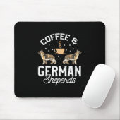 Koffie en Duitse herder Muismat (Met muis)