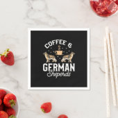 Koffie en Duitse herder Servet (Insitu)