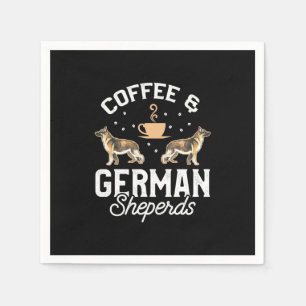 Koffie en Duitse herder Servet