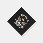 Koffie en Duitse herder Servet (Hoek)