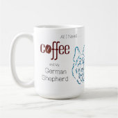 Koffie en Duitse herder Shepherd Koffiemok (Links)