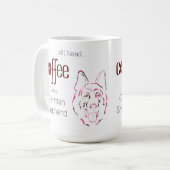 Koffie en Duitse herder Shepherd Koffiemok (Voorkant links)