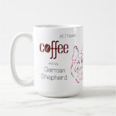 Koffie en Duitse herder Shepherd Koffiemok (Links)