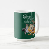 Koffie en eekhoorntjes - Funny Squirrel Lover Coff Koffiemok (Voorkant rechts)