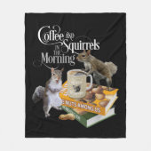 Koffie en eekhoorntjes - Funny Squirrel Lover Flee Fleece Deken (Voorkant)