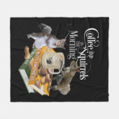 Koffie en eekhoorntjes - Funny Squirrel Lover Flee Fleece Deken (Voorkant (Horizontaal))