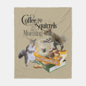 Koffie en eekhoorntjes - Funny Squirrel Lover Fleece Deken (Voorkant)