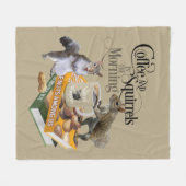 Koffie en eekhoorntjes - Funny Squirrel Lover Fleece Deken (Voorkant (Horizontaal))