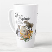 Koffie en eekhoorntjes - Funny Squirrel Lover Latte Mok (Linkerhoek)