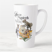 Koffie en eekhoorntjes - Funny Squirrel Lover Latte Mok (Rechts)