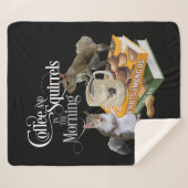 Koffie en eekhoorntjes - Funny Squirrel Lover Sher Sherpa Deken (Voorkant (horizontaal))