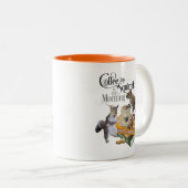 Koffie en eekhoorntjes - Funny Squirrel Lover Tweekleurige Koffiemok (Voorkant rechts)
