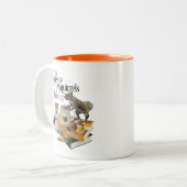 Koffie en eekhoorntjes - Funny Squirrel Lover Tweekleurige Koffiemok (Voorkant links)