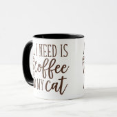 Koffie en een kat mok (Voorkant links)
