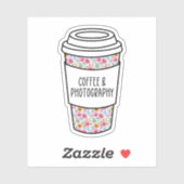 Koffie en Fotografie, Grappige Fotograaf Gift Sticker (Vel)