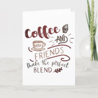 Koffie en Friends Doodle Art Typografie