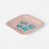 Koffie en FRIENDS™ Papieren Bordje (Gebogen)