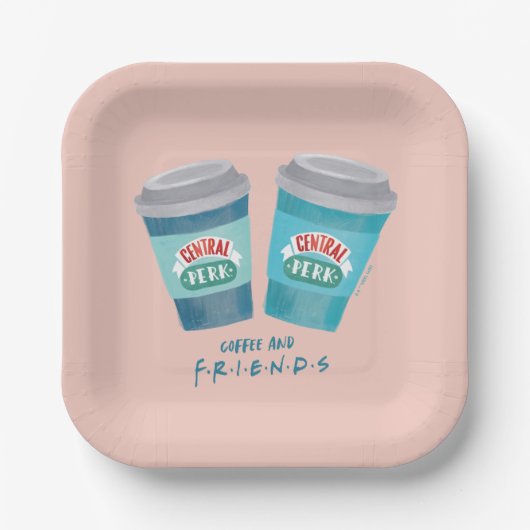 Koffie en FRIENDS™ Papieren Bordje (Voorkant)