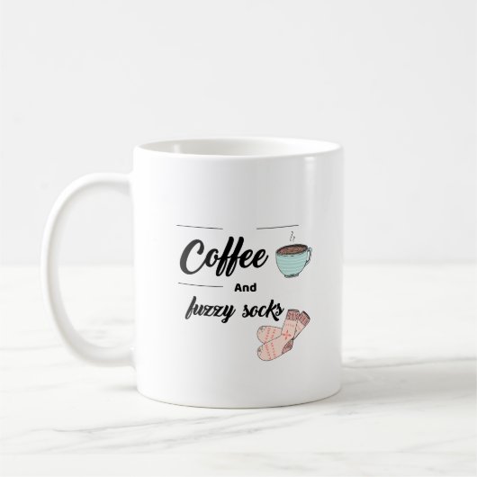 Koffie en Fuzzy Socks Koffiemok (Links)