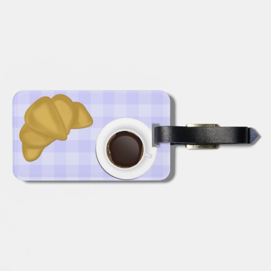 koffie en gebak bagagelabel (Achterkant horizontaal)