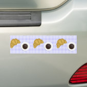 koffie en gebak bumpersticker (Op auto)