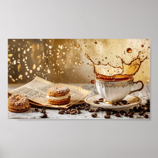 Koffie en gebak poster (Voorkant)