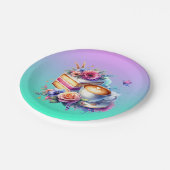 Koffie en gebak | Verjaardag van beste vriend Papieren Bordje (Gekanteld)