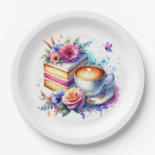 Koffie en gebak | Verjaardag van beste vriend Papieren Bordje (Voorkant)