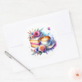 Koffie en gebak | Verjaardag van beste vriend Ronde Sticker (Envelop)