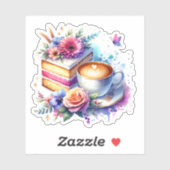 Koffie en gebak | Verjaardag van beste vriend Sticker (Vel)