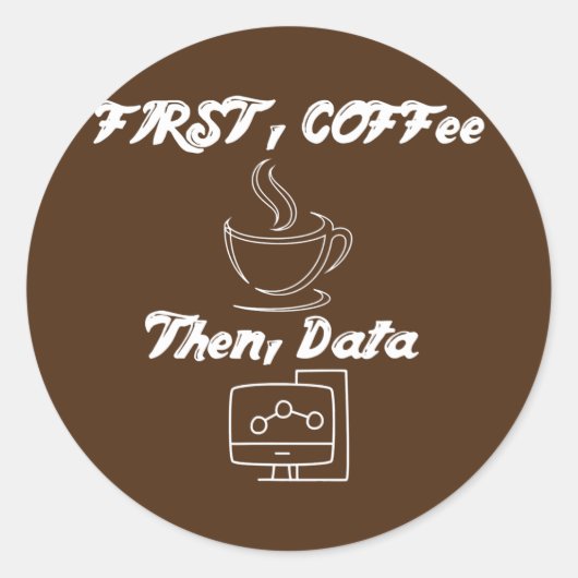Koffie en gegevensofferte ABA Cool BCBA Ronde Sticker (Voorkant)