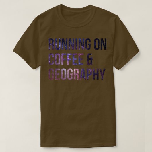 Koffie en geografische ligging t-shirt (Design voorkant)