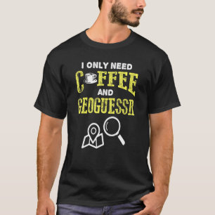  koffie en geografische locatie terugzetten t-shirt