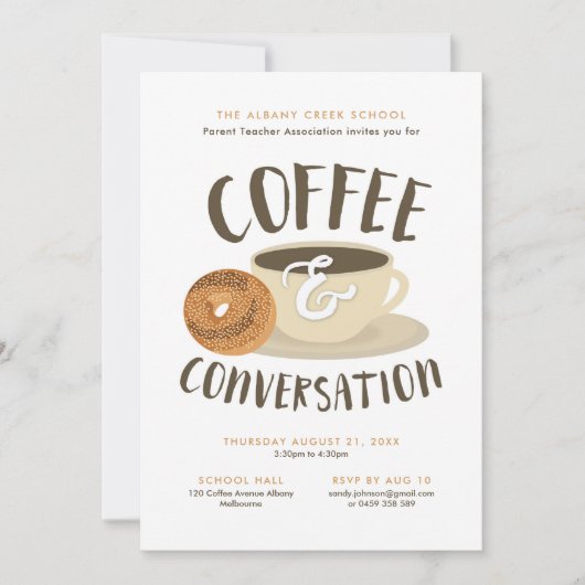 Koffie en gesprek kaart (Voorkant)