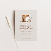 Koffie en Gesprek Zakelijke vergadering Uitnodigen Kaart
