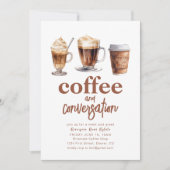 Koffie en Gespreksvergadering Uitnodigen Kaart (Voorkant)